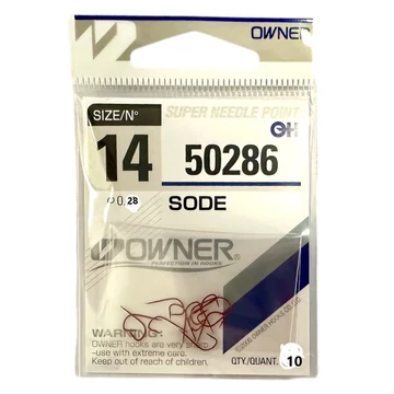 owner piros szemes horog 14-es 10 db/cs