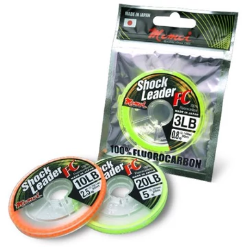Momoi Shock Leader FC 15m 0.46mm 30lbs 100% víztiszta fluorocarbon előkezsinór