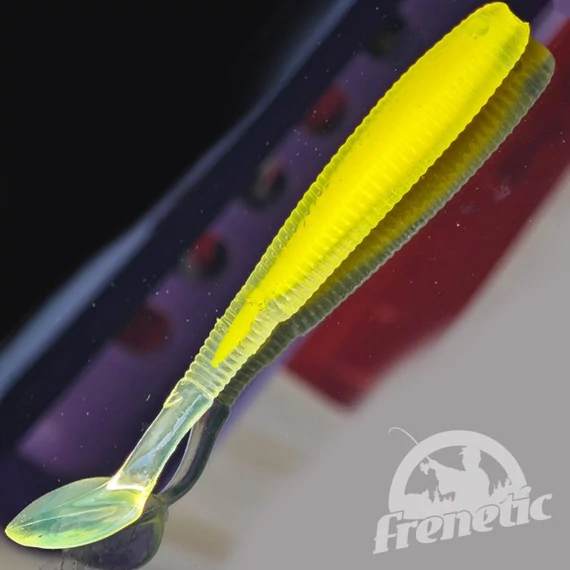FRENETIC TWISTER HALFARKÚ Sárga/Áttetsző 7,5cm - vibra fark - gumihal