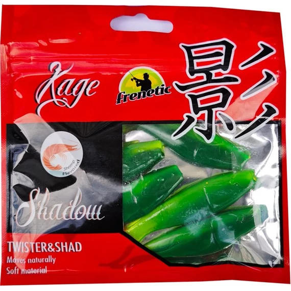 FRENETIC GUMIHAL TWISTERFAROKKAL sötétZöld 8cm